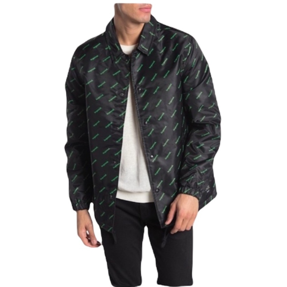 Wesc Legend Black W/Green Coach Unisex Jacket